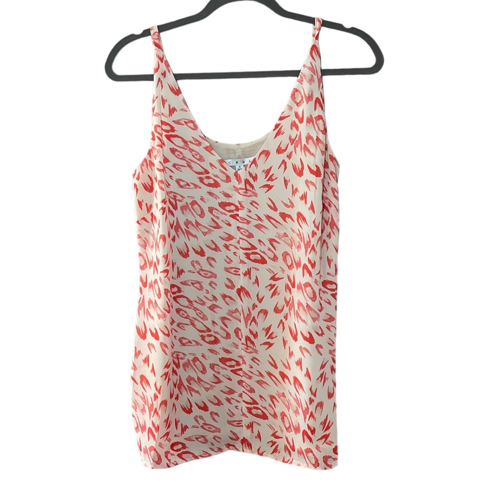 CAbi coral and white blousy tank (s)